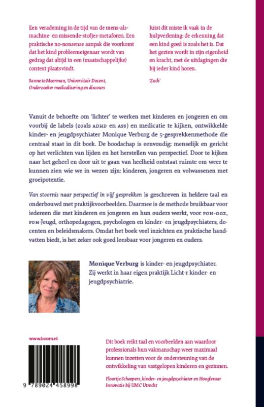Achterkant van Van stoornis naar perspectief in vijf gesprekken