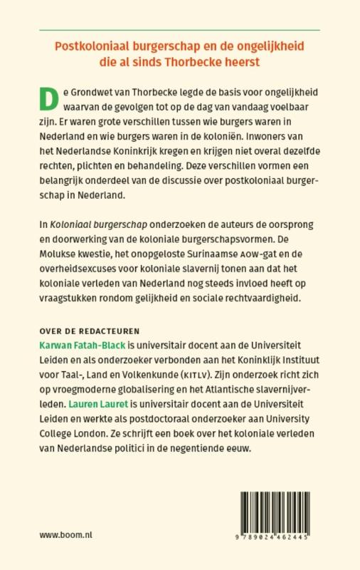 Achterkant van Koloniaal burgerschap