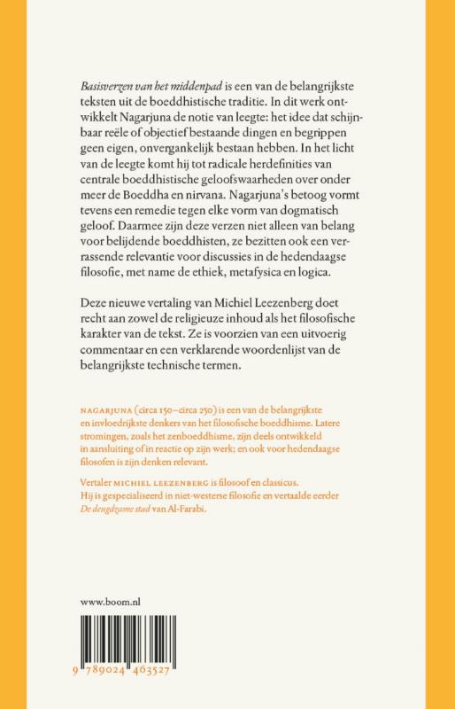 Achterkant van Basisverzen van het middenpad