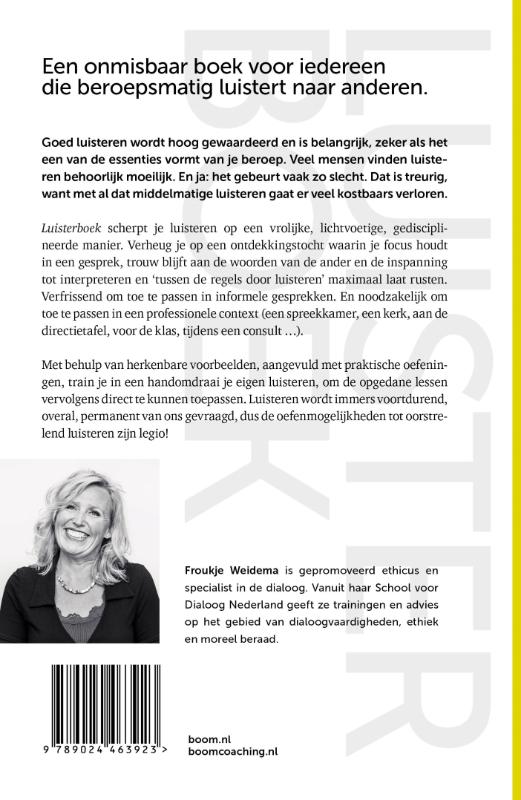 Achterkant van Luisterboek