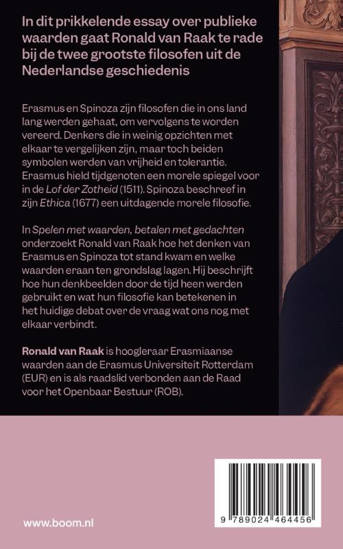 Achterkant van Spelen met waarden, betalen met gedachten
