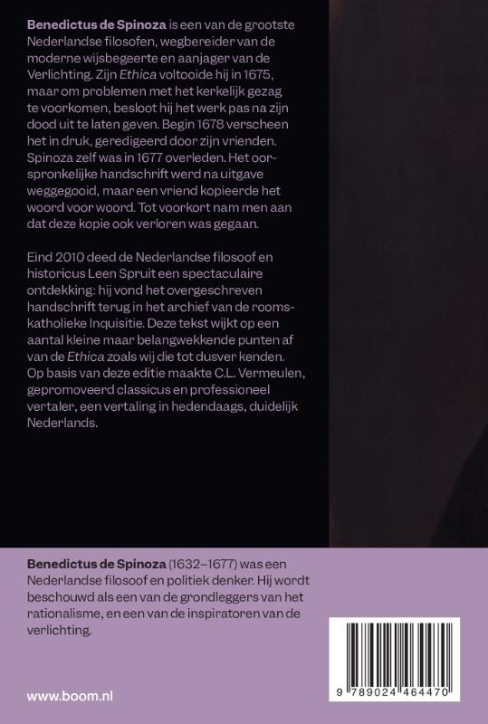 Achterkant van Ethica