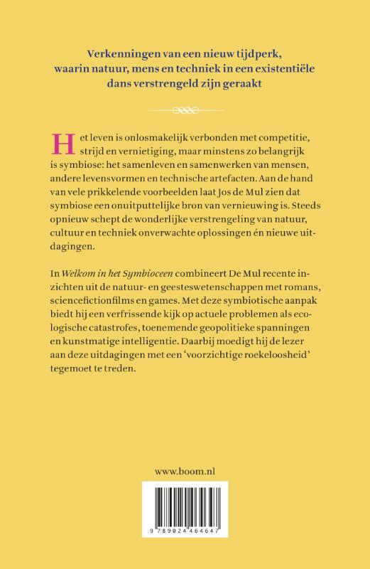 Achterkant van Welkom in het symbioceen