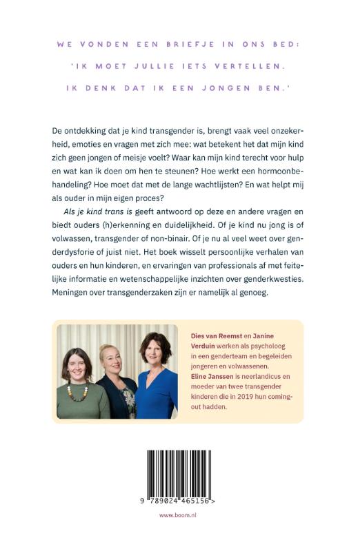 Achterkant van Als je kind trans is