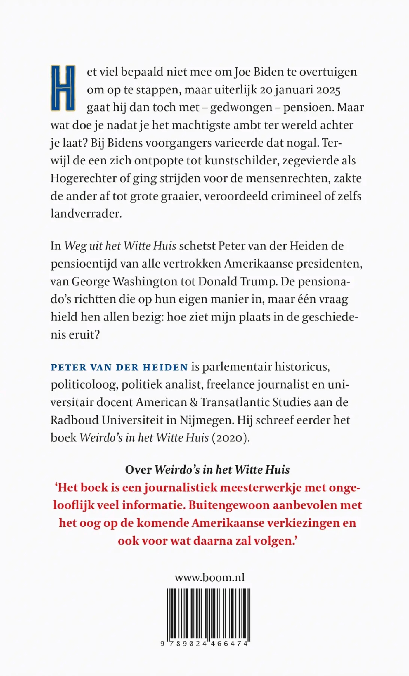 Achterkant van Weg uit het Witte Huis