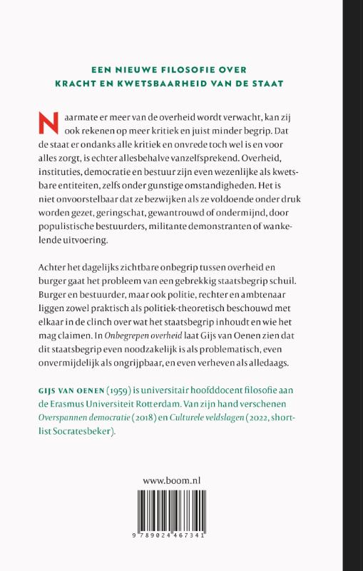 Achterkant van Onbegrepen overheid