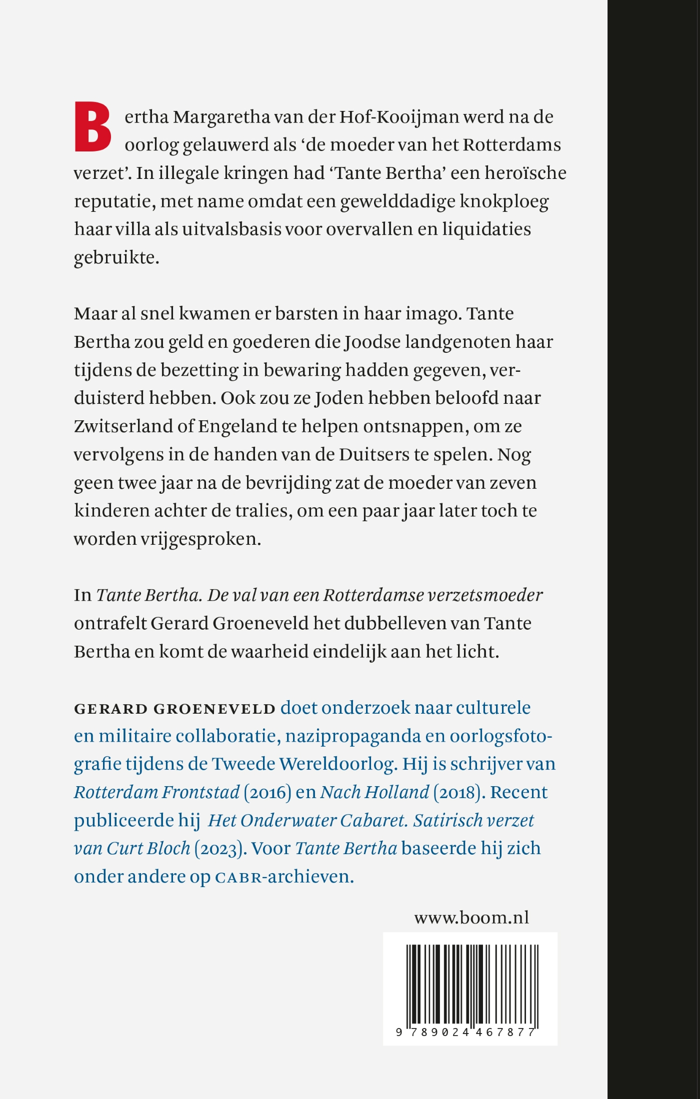 Achterkant van Tante Bertha