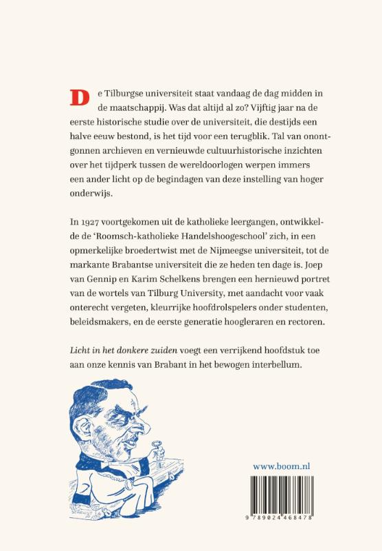 Achterkant van Licht in het donkere zuiden
