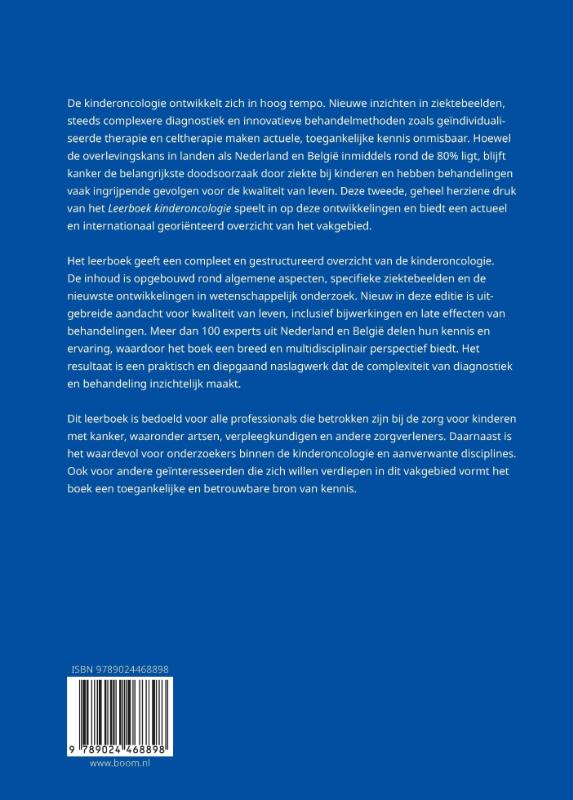 Achterkant van Leerboek kinderoncologie