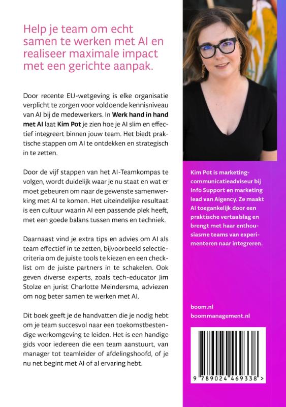 Achterkant van Werk hand in hand met AI