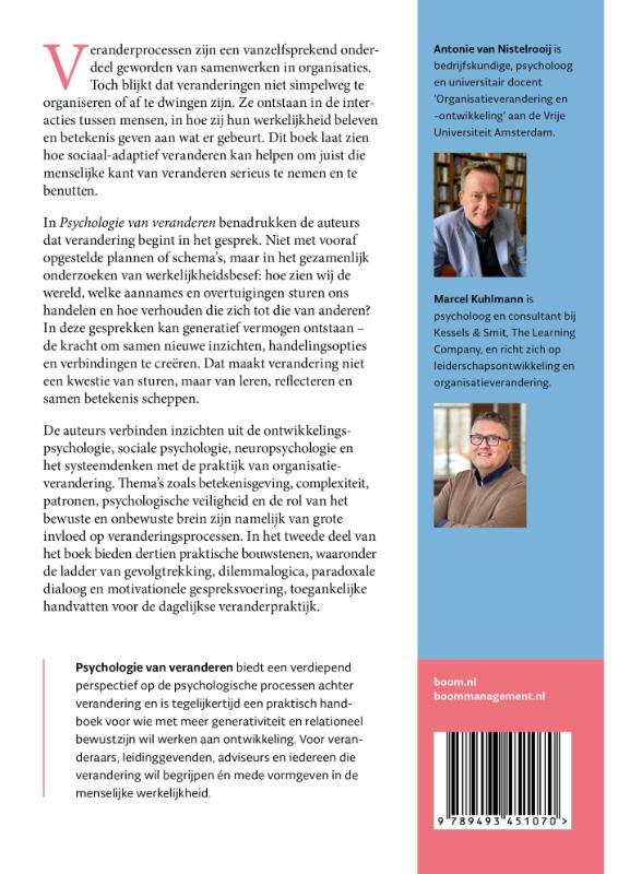 Achterkant van Psychologie van veranderen