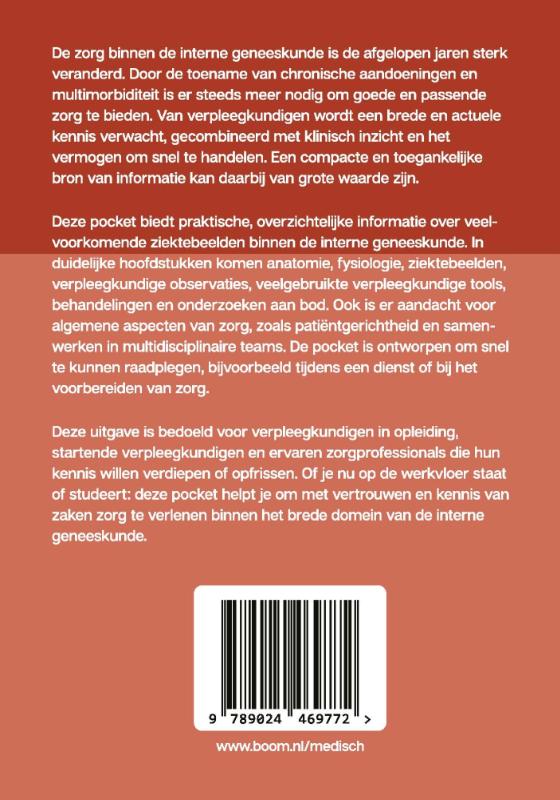 Achterkant van Pocket verpleegkunde, Interne geneeskunde