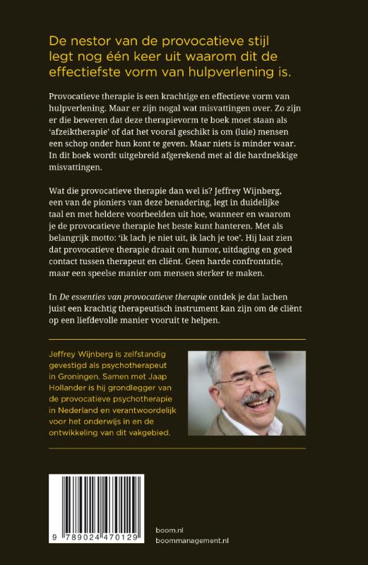 Achterkant van De essenties van provocatieve therapie