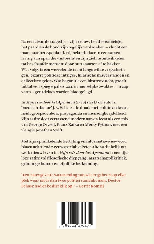 Achterkant van Mijn reis door het Apenland