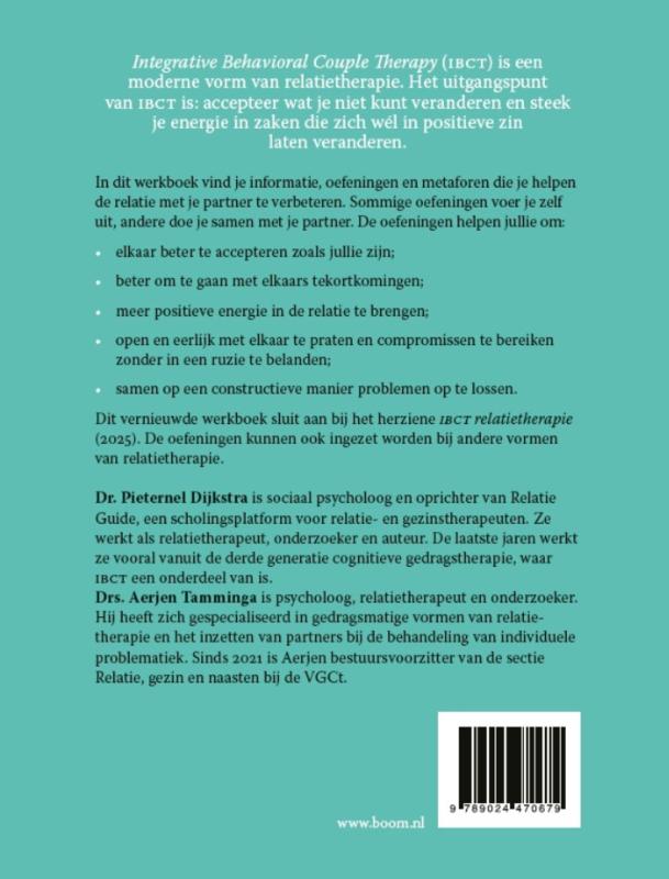 Achterkant van Werkboek IBCT relatietherapie