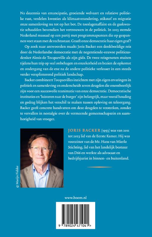 Achterkant van Over de democratie in Nederland