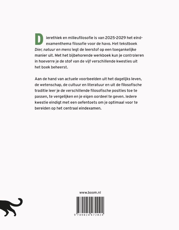 Achterkant van Werkboek dier, natuur en mens