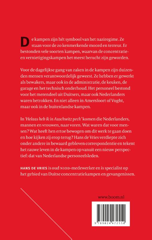 Achterkant van 'Helaas heb ik in Auschwitz pech'