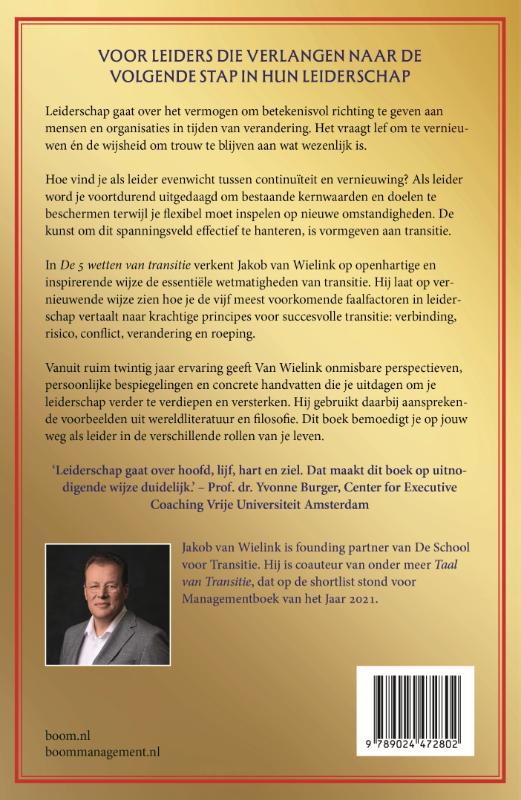 Achterkant van De 5 wetten van transitie