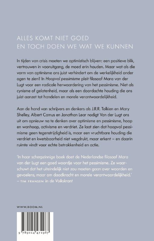 Achterkant van Hoopvol pessimisme