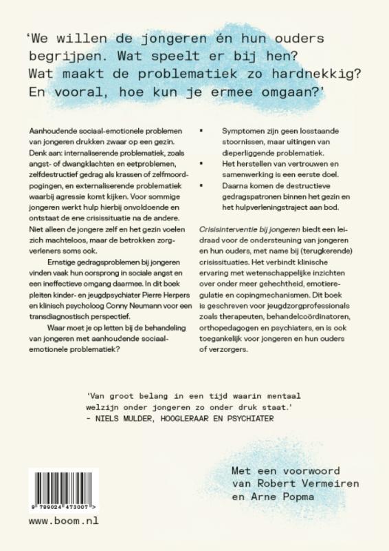 Achterkant van Crisisinterventie bij jongeren