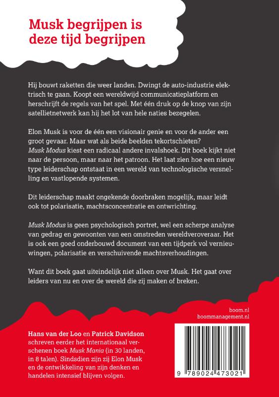 Achterkant van Musk Modus