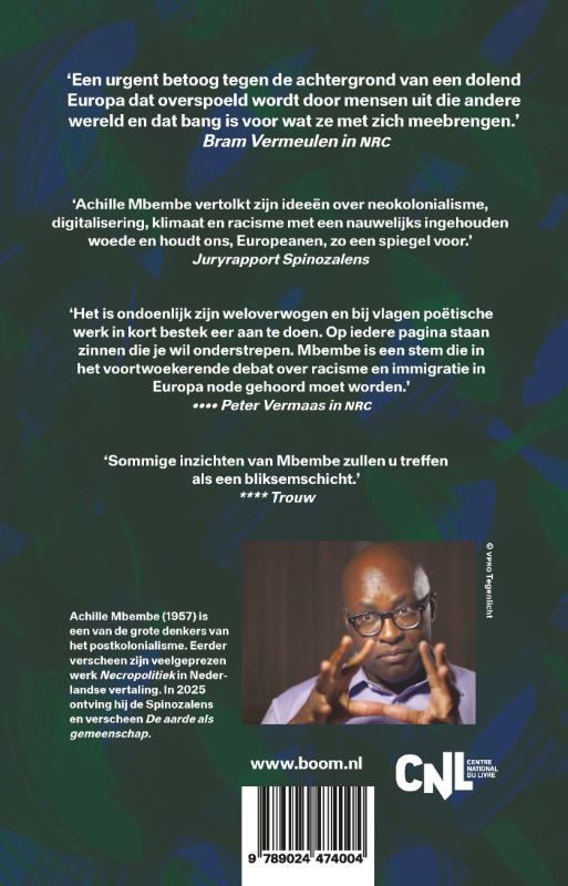 Achterkant van Kritiek van de zwarte rede