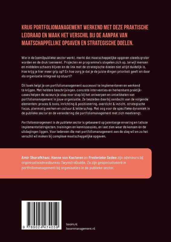 Achterkant van Portfoliomanagement in de publieke sector