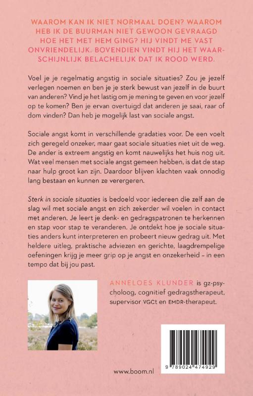 Achterkant van Sterk in sociale situaties
