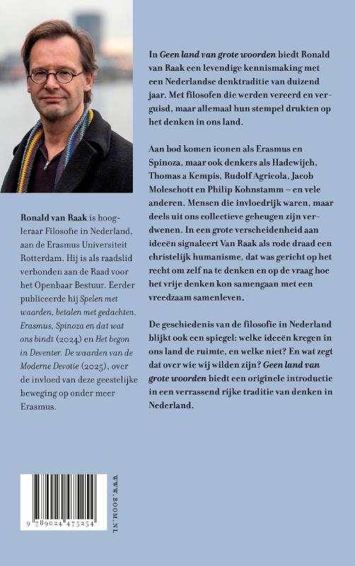 Achterkant van Geen land van grote woorden