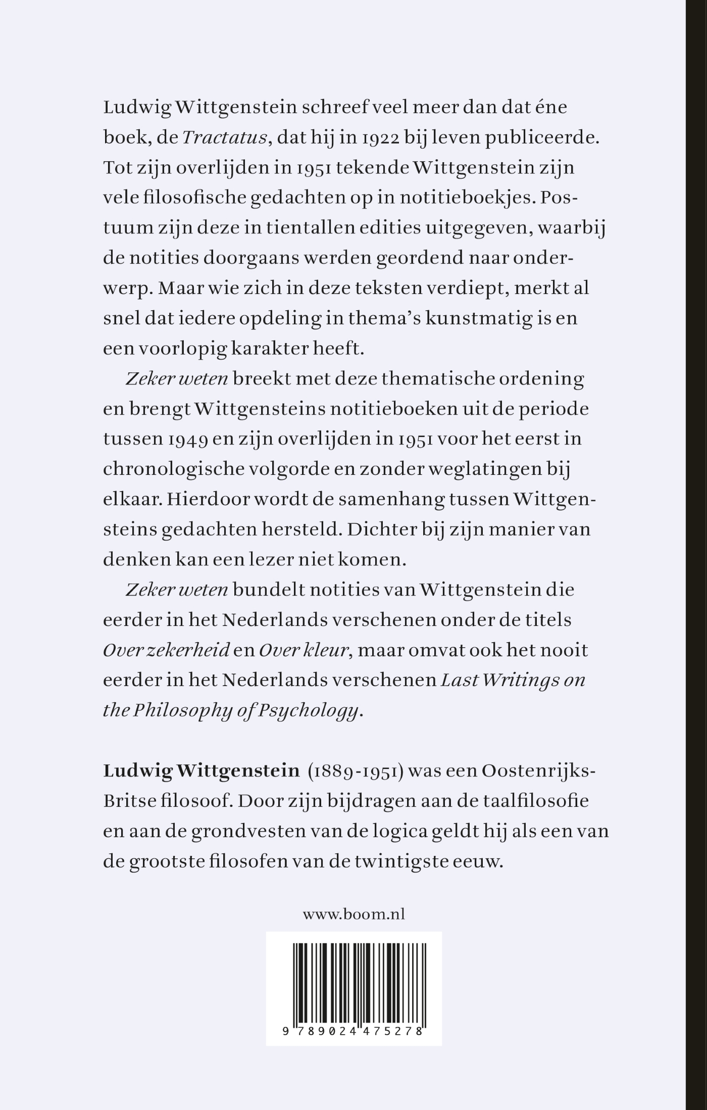 Achterkant van Zeker weten