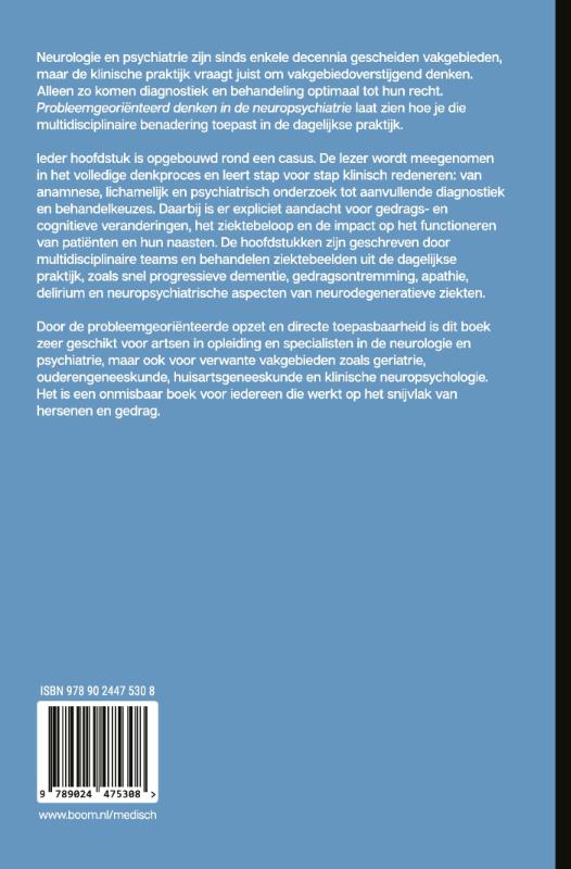 Achterkant van Probleemgeoriënteerd denken in de neuropsychiatrie