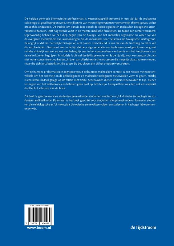 Achterkant van Basisboek medische celbiologie