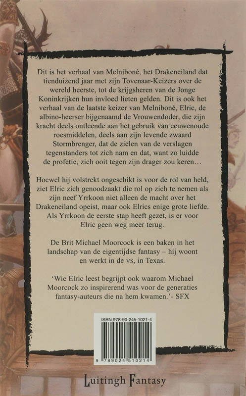 Achterkant van Elric van Melnibone