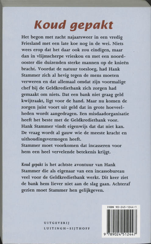 Achterkant van Koud gepakt