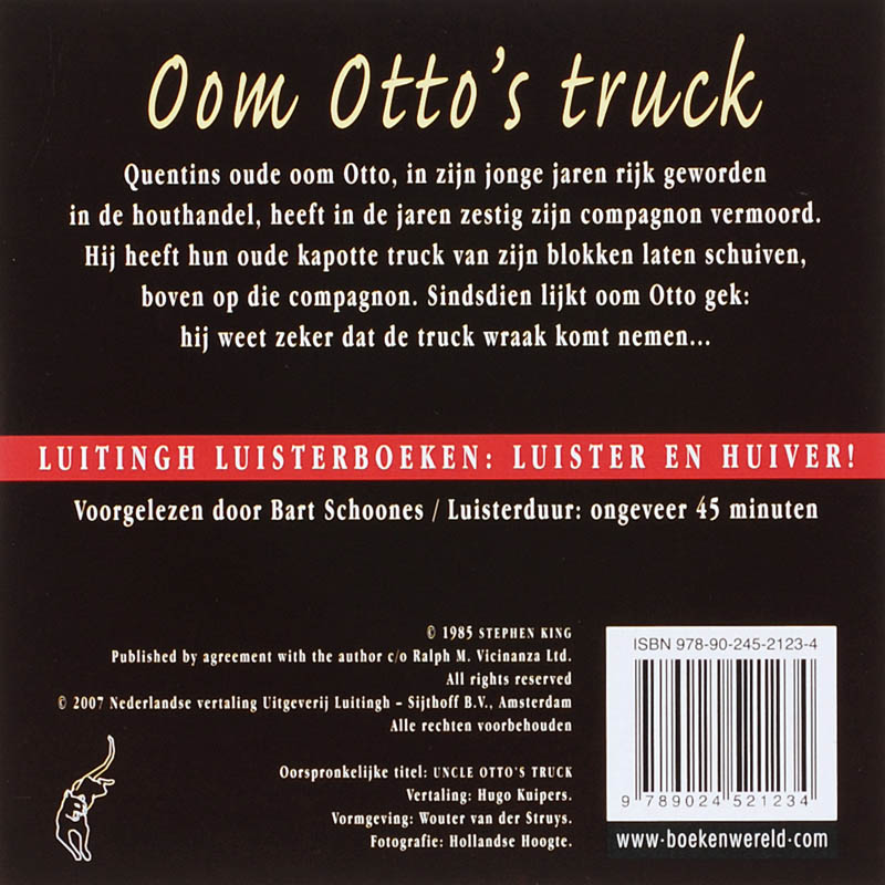 Achterkant van Oom Otto's truck