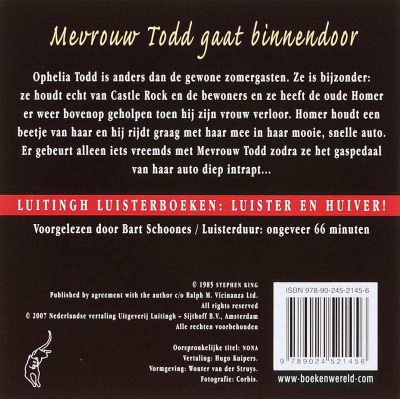 Achterkant van Mevrouw Todd gaat binnendoor