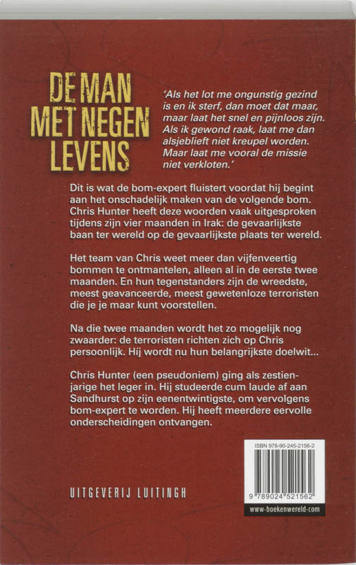 Achterkant van De man met negen levens