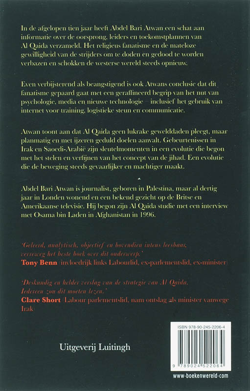 Achterkant van De geheime geschiedenis van al Qaida