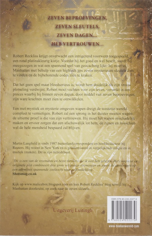 Achterkant van Duister ultimatum