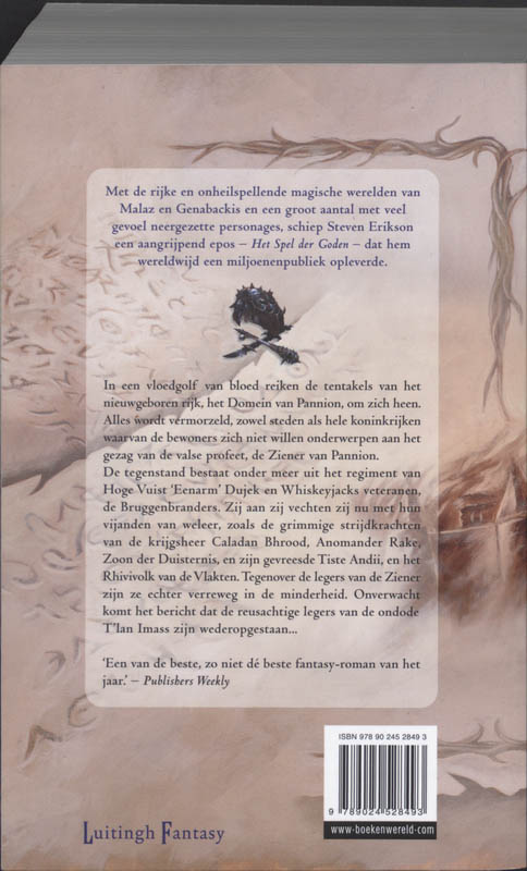 Achterkant van In de ban van de woestijn