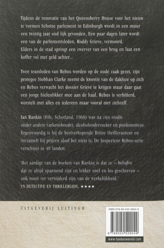 Achterkant van In het duister
