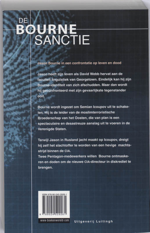 Achterkant van De Bourne Sanctie