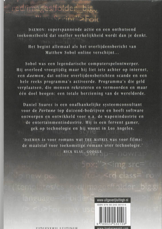 Achterkant van Daemon