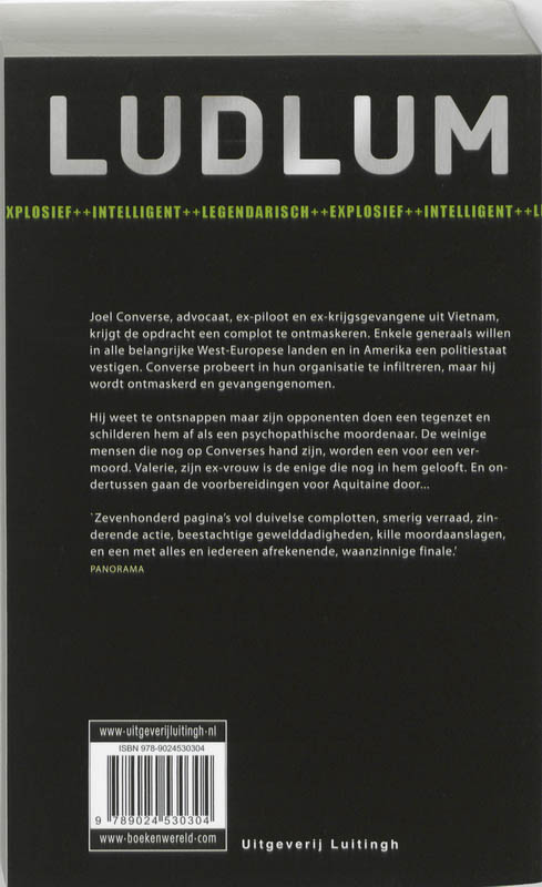 Achterkant van De Aquitaine samenzwering