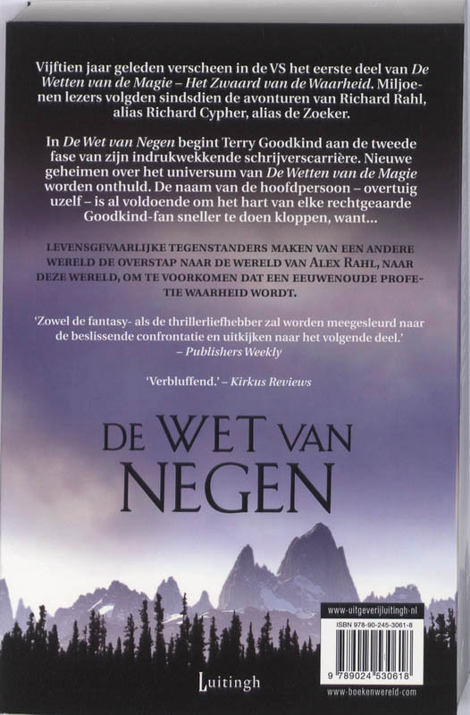 Achterkant van De Wet van Negen