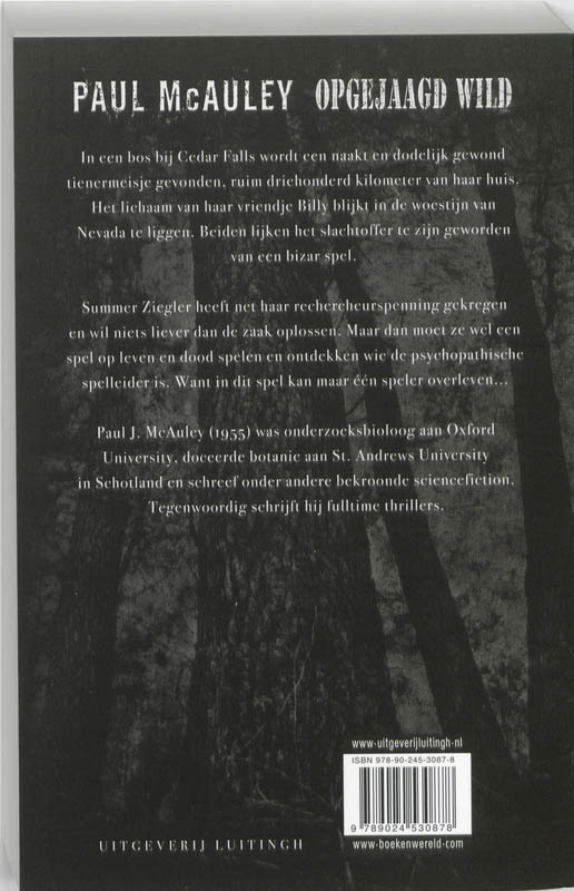 Achterkant van Opgejaagd wild