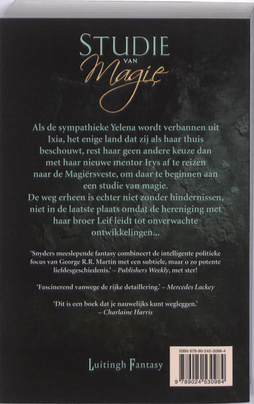 Achterkant van Studie van magie