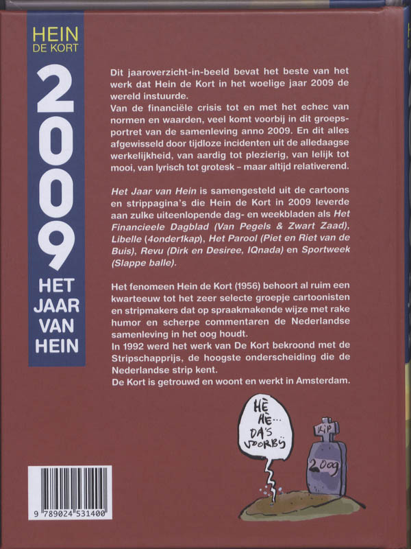 Achterkant van 2009 Het Jaar van Hein