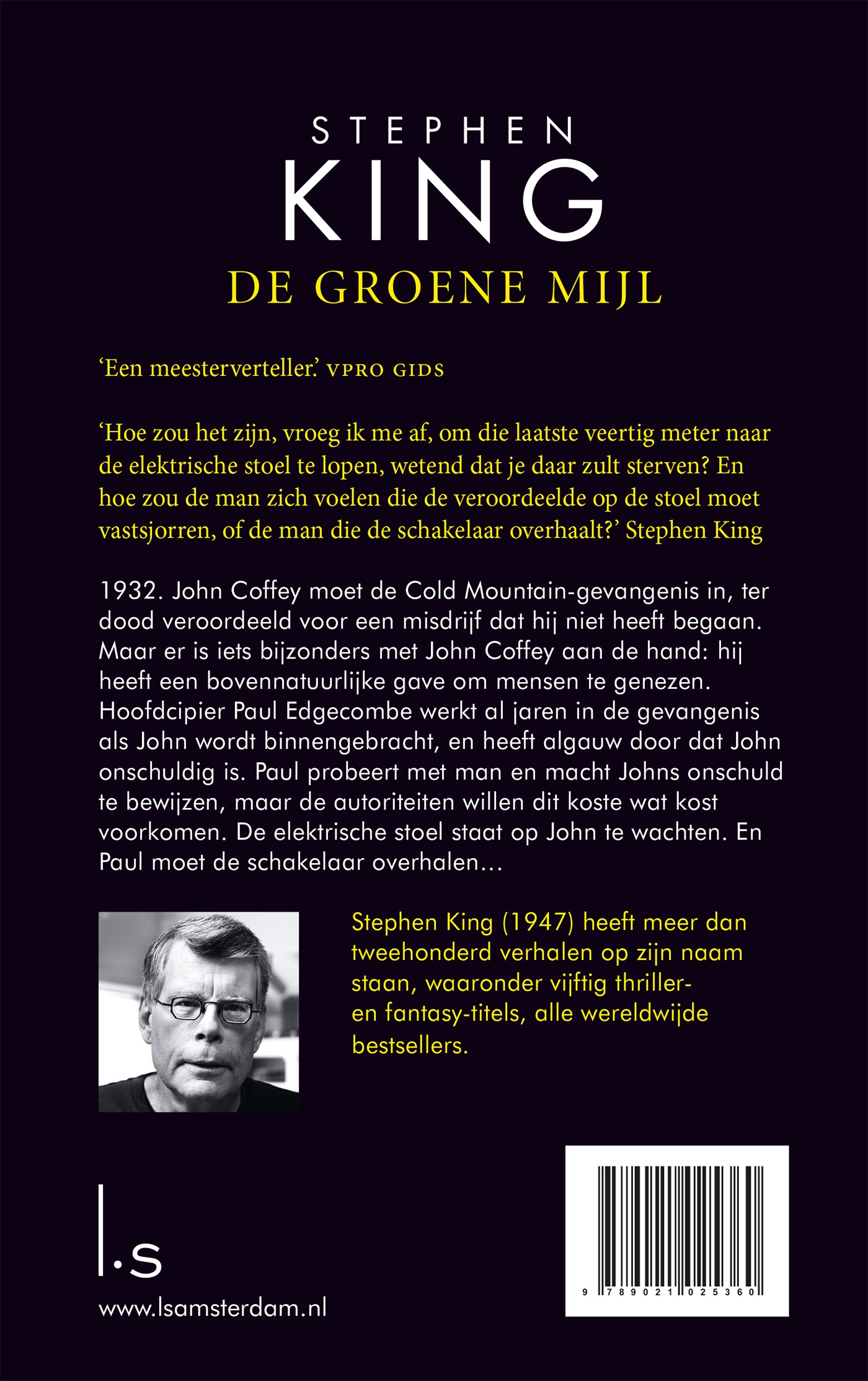Achterkant van The Green Mile